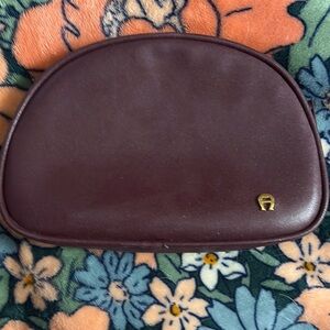 Etienne Aigner Oxblood Cosmetic Bag